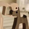 Dog And Human Ornament Rustic Wooden Boy And Dog Decoration Minimalist Puppy