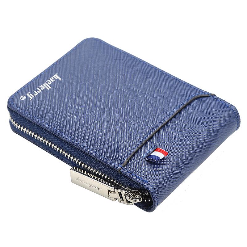 Men's Short Multifunctional Accordion Wallet - ID & Credit Card Holder with Multiple Slots, Large Capacity.