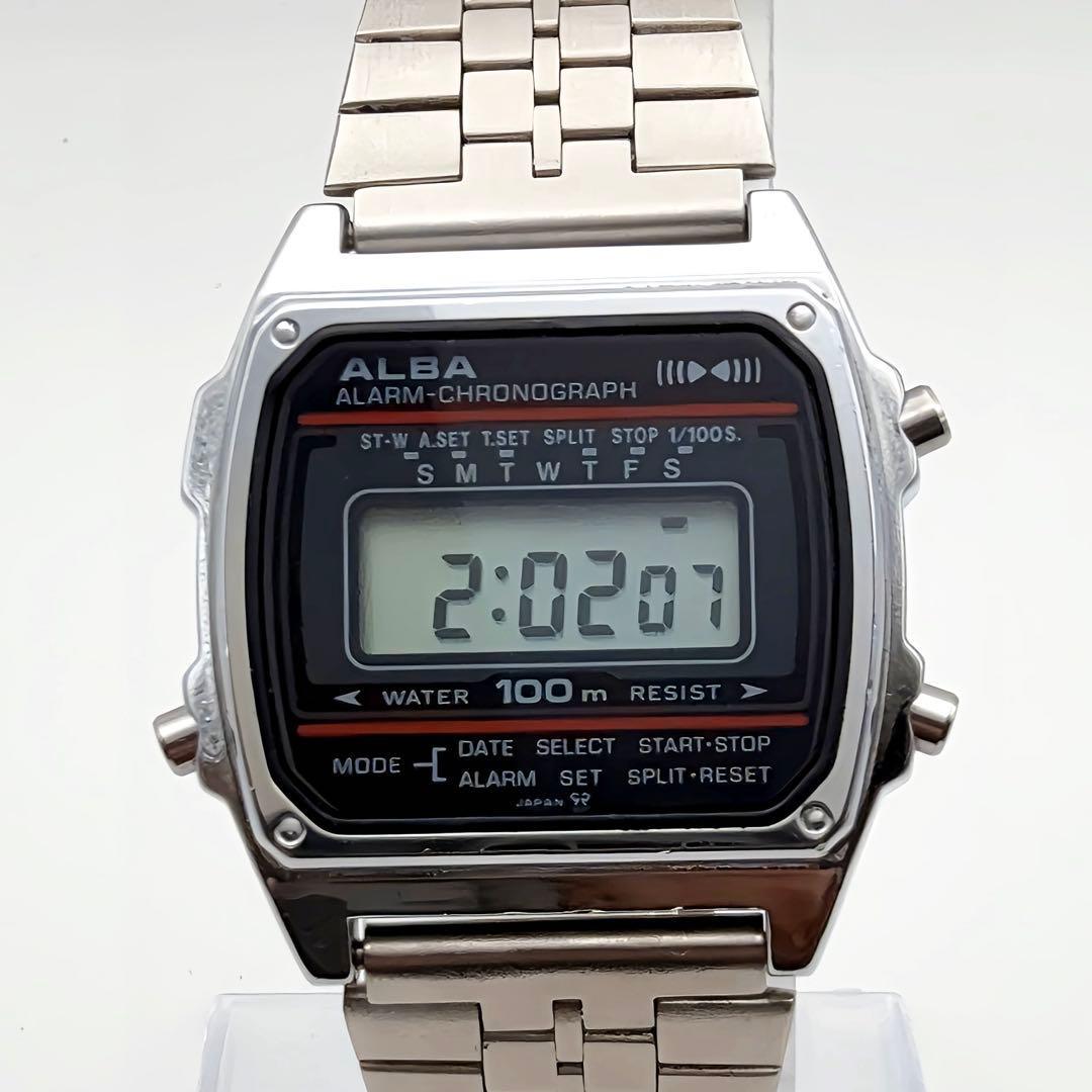 Rare Good Condition SEIKO ALBA Y799-4190 Digital Men s Watch