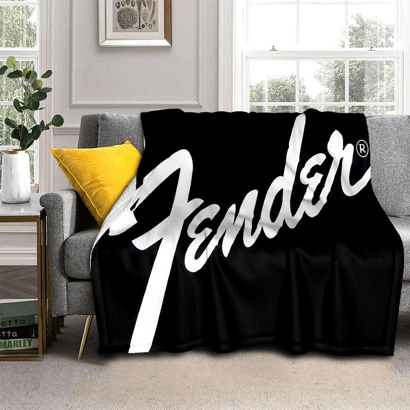 29 Stil Neu Fender Retro Gitarre Instrumente Musik Logo Decke, Weiche Überwurfdecke für Zuhause Schlafzimmer Bett Sofa Reise Picknickdecke
