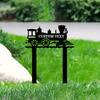 Estacas Personalizadas de Locomotora para Jardín Decoración de Césped de Acero Inoxidable para Festivales Cualquier Ocasión