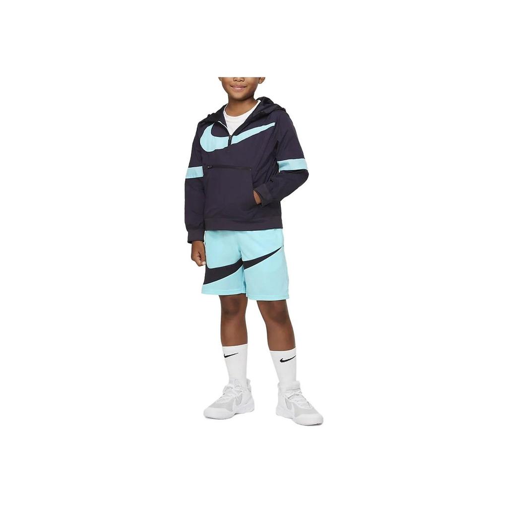 Nike Kinder Zip-Up Kapuzenjacke mit Markenlogo in lockerer Passform Kinder Oberbekleidung Blau DJ5727-540