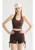 Women's High-Waisted Butt-Lift Yoga Shorts, Nude Feel, Three-Quarter Length