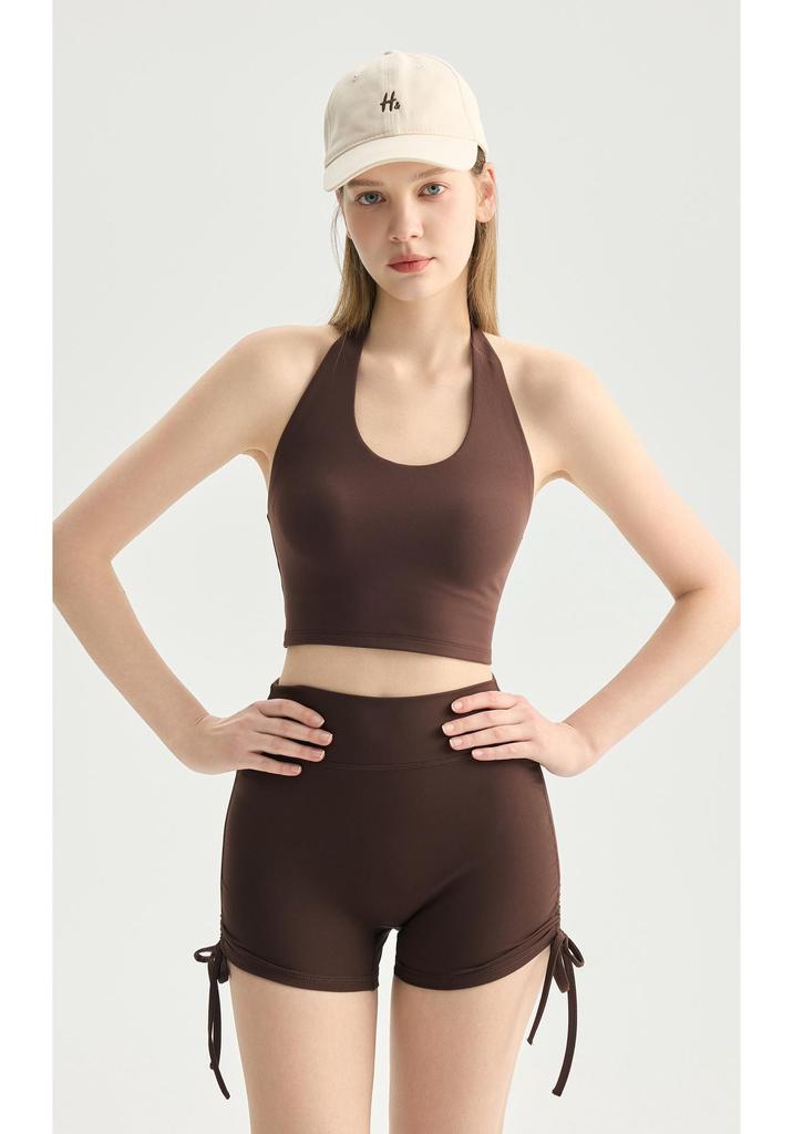 Women's High-Waisted Butt-Lift Yoga Shorts, Nude Feel, Three-Quarter Length