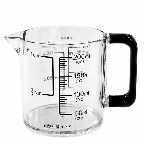 PEARL METAL Blacks C-8621 Heat-Resistant Measuring Cup, Dishwasher Safe, Made In Japan, 200ml