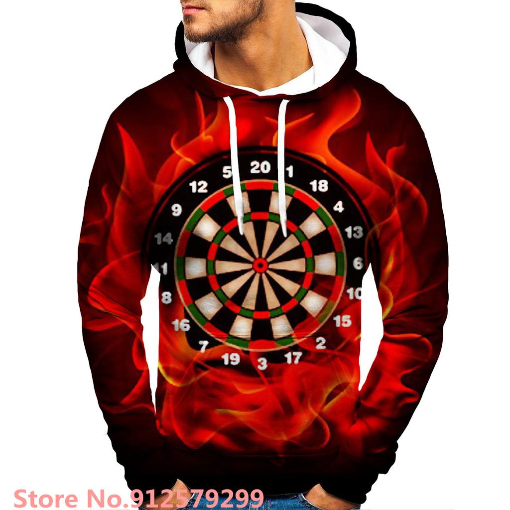Dart Board Design Hoodies Fashion 3D Printed Sweatshirts Game Harajuku Hip Hop Hoodie Casual Pullover