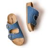 Sandalias Minnetonka Georgine para Mujer Azul cm, Denim, 24.0