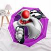 1pc Looney Tunes Sylvester Automatic Open/Close Folding Umbrella, Windproof 8-Rib Construction, Lightweight Travel Umbrella for Women/Men 13