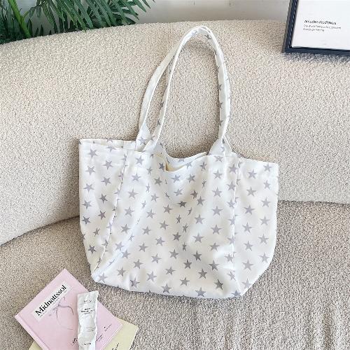 New Beach Tote Bag Fashion Women Summer Large Capacity Dots Shoulder Bag Tote Handbag Shopping Shoulder Bags