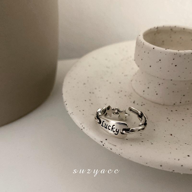 Women s Korean Dongdaemun Double Layer Open Ring - Trendy Simple Cool Style Jewelry Adjustable Open