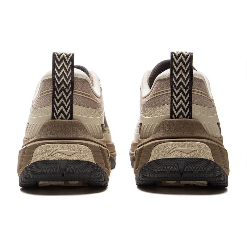 New LiNing Yijie Lite Version 2.0 Abrasion Resistant Support Low Top Hiking Shoes Men's Beige Brown AHTU007-2