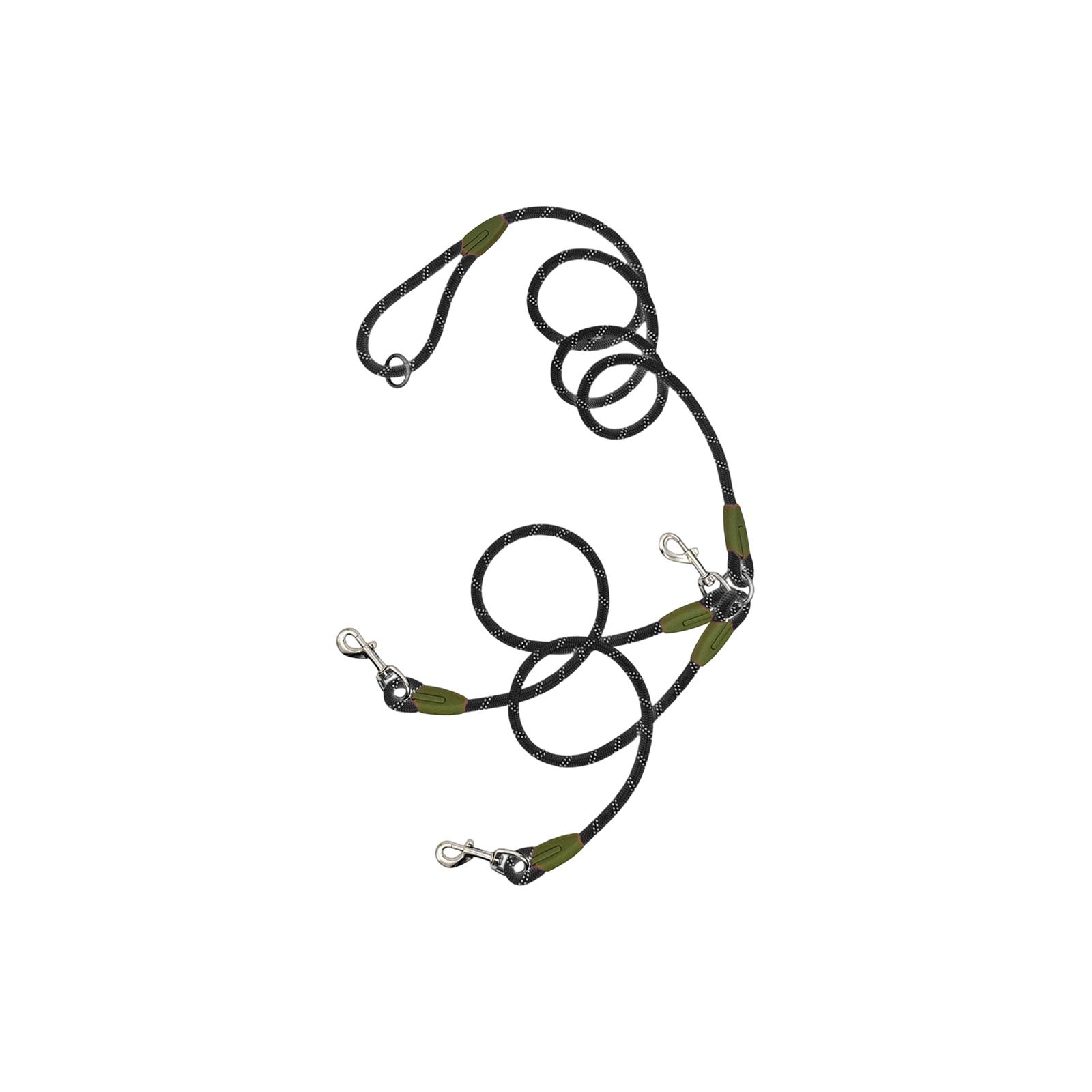 

Hands-Free Dog Leash For 2 Dogs, Nylon Reflective Double Dog Leash With Waist/Shoulder Strap, -Free Dog Walking Leash For Medium & Large Dogs One Size чёрный