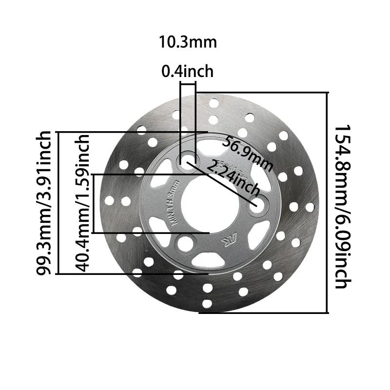 LINGQI RACING 155mm Vorderradbremsscheibe Rotor mit 3 Befestigungsschrauben für Monkey Z50 Bike Z50R Pit Dirt Bike Motorradzubehör