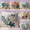 Modern Art Blossoms Cushion Cover Natural Linen Pillow Case DoubleSided Print Decorative Sofa Pillowcase Home Decor Gift