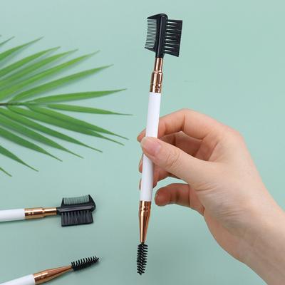 1PC Doppelseitige Augenbraue Kamm Pinsel Schönheit Make-Up Pinsel Wimpern Applikator Professionelle Bilden Werkzeug