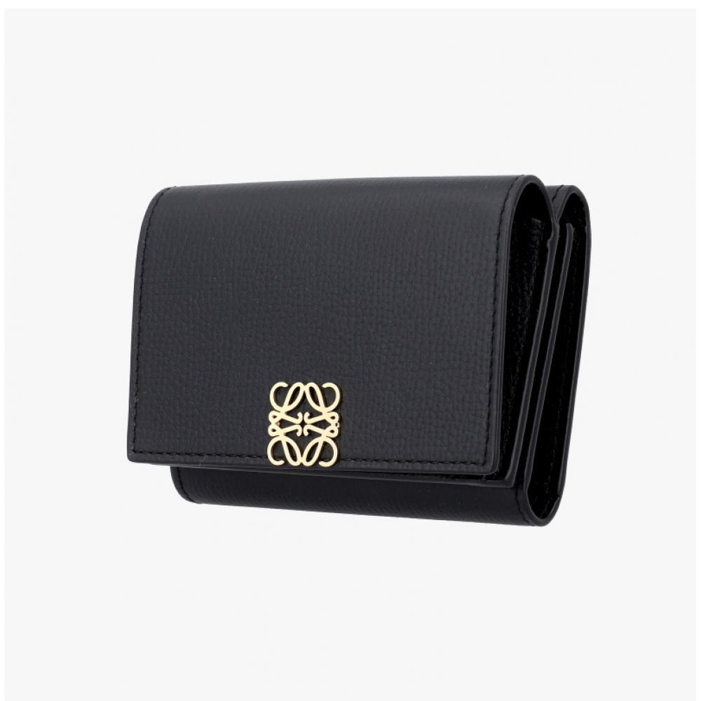 Loewe Anagram Pebble Grain Trifold Wallet C821tr2x16