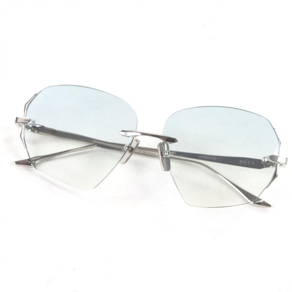 Pristine DITA Sunglasses DAHLVIN Two-point Eyewear Silver Mens DTX200 Used