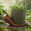 Modern Unique Snail-shaped Flower Pot Cute Corrosion Resistant Eco-Friendly Planter Plastic Growing Pots Balcony