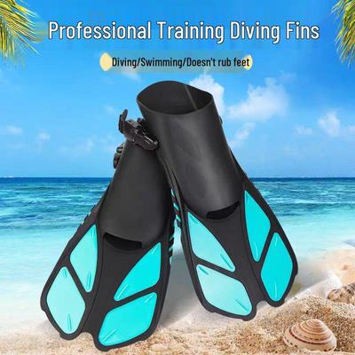 Adjustable Silicone Diving Fins for Men & Women - Professional Freestyle Training Frog Fins