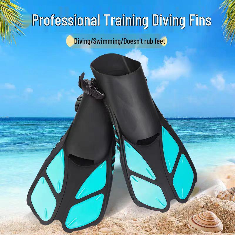 Adjustable Silicone Diving Fins for Men & Women - Professional Freestyle Training Frog Fins