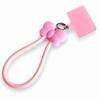 Clip Snap Design Silicone Wrist Strap Bow-knot Style Key Chains Accessory Phone Lanyards  for Women