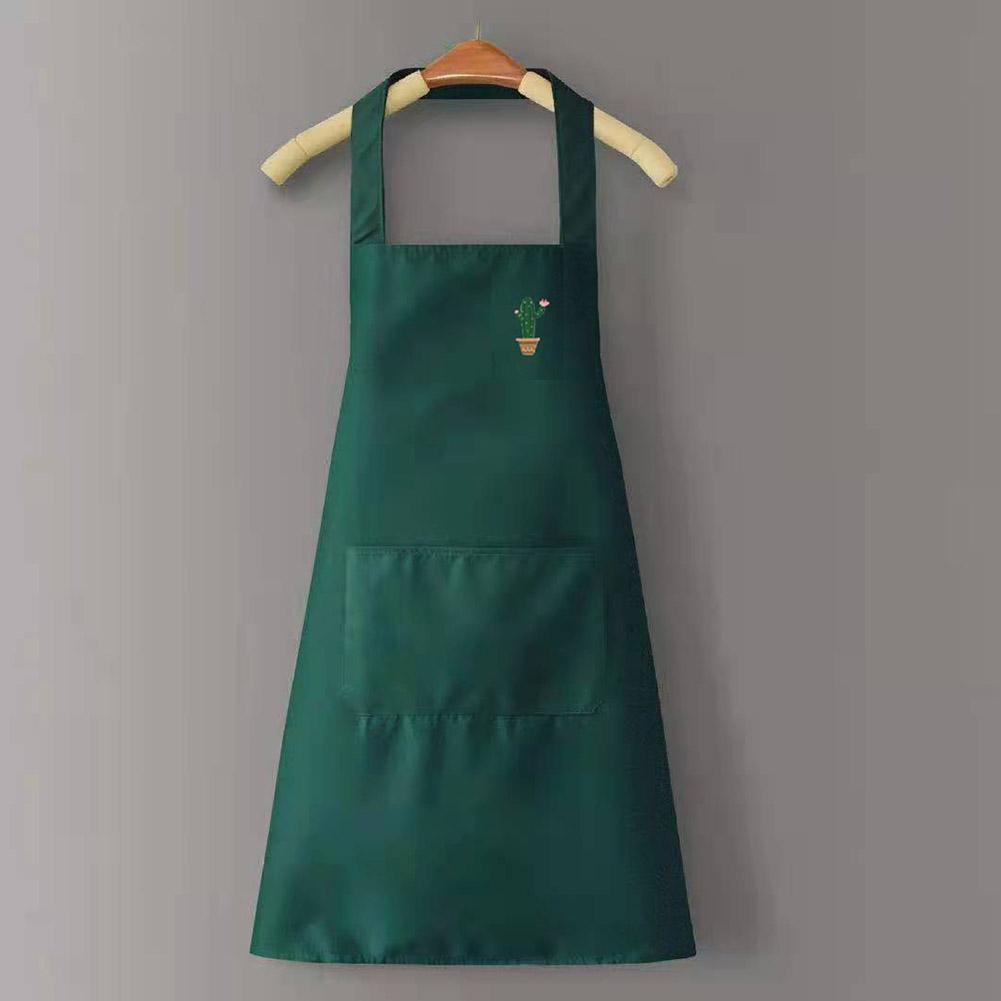 1pcs Kitchen Oil Resistant Apron Cute Cactus Household Aprons Women Men Waterproof Gardening Baking Apron Kitchen Accessories
