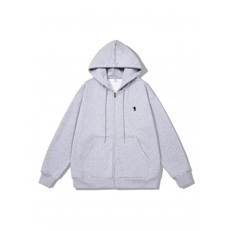 Unisex lielizmēra ar rāvējslēdzēju pelēkā krāsā
