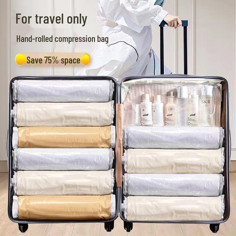 Hand-rolled Compression Bag Waterproof No Pump Needed for Clothing Travel Small 3550cm 579₽