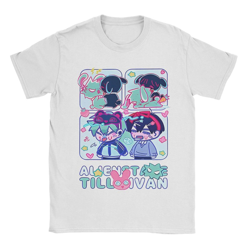 Alien Stage TShirts for Men Women Till Ivan Anime Novelty Pure Cotton Tees Crewneck Short Sleeve T Shirt Birthday Gift Clothes