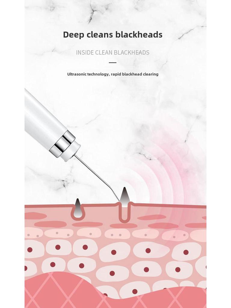 Ultrasonic Skin Scrubber & Blackhead Remover - Pore Cleanser & Acne Device.