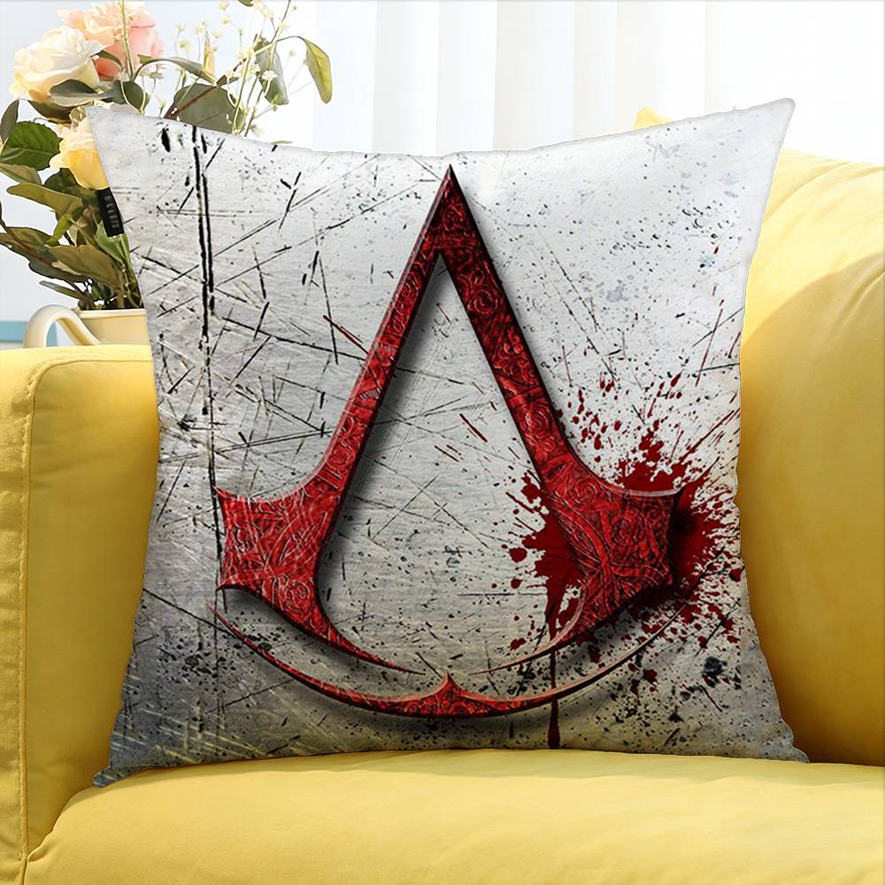 Game AAssassins CCreed logo Various Sizes Square Pillow Case For Car Home Bedchamber Decor