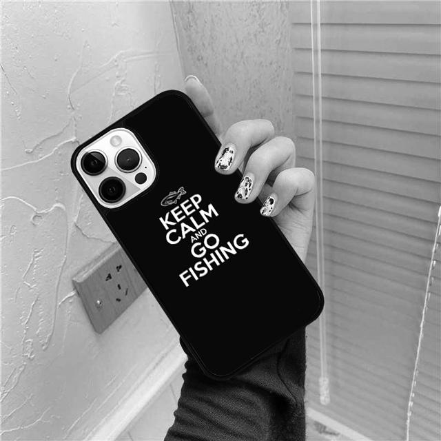 Keep Calm and Go Fishing Coque Shell For iPhone 17 Air 15 16 14 13 12 Pro Max 11 Pro Max Plus Phone Case Cover