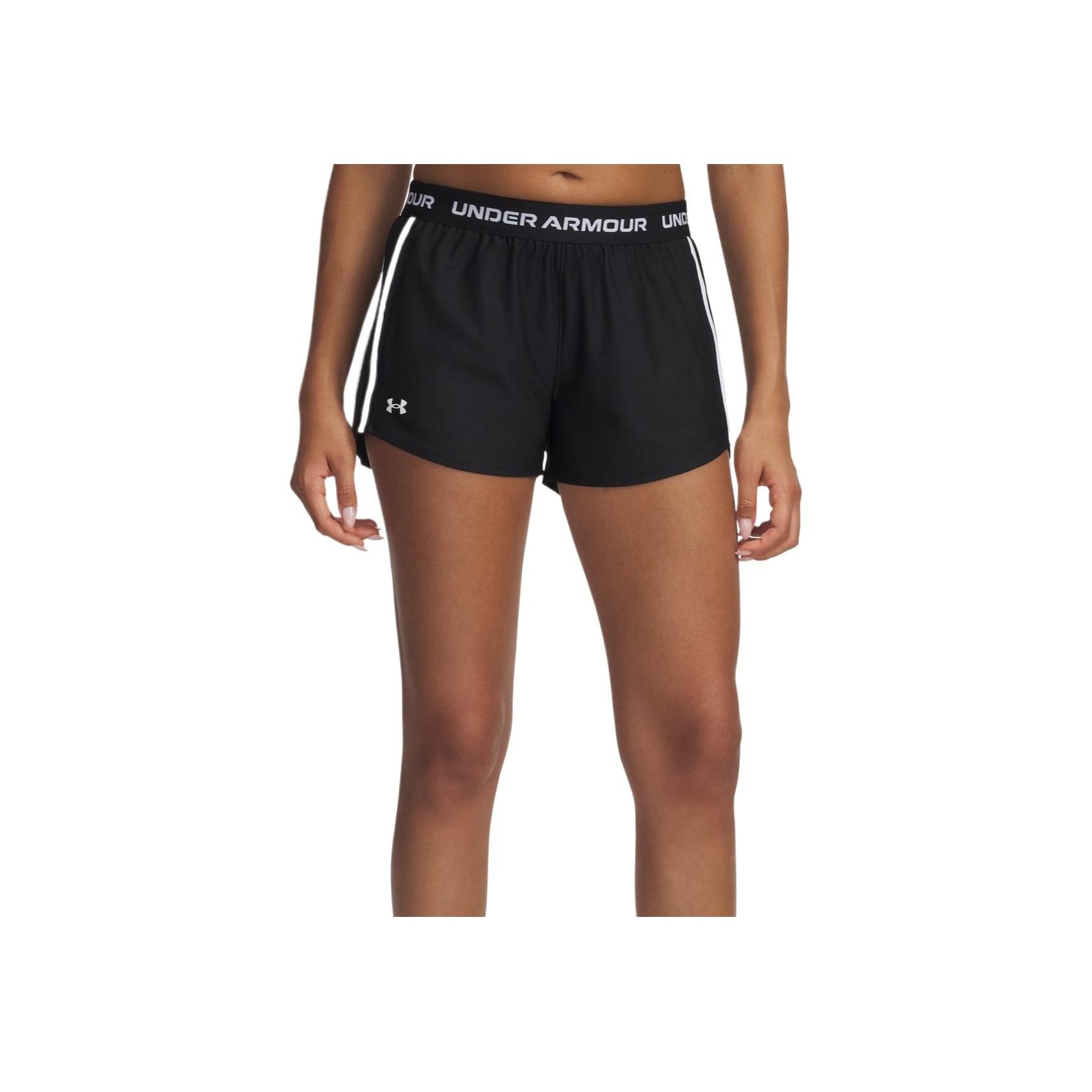 Under Armour Tech Play-Up Мягкие Удобные Простые Для кожи Однотонные Спортивные Шорты Женские шорты Черный 1389882-002 XS