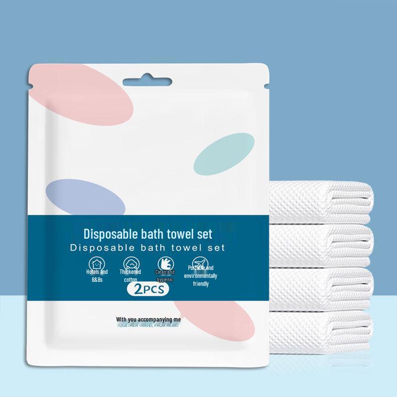 Extra Large Compressed Cotton Bath Towel - Soft, Absorbent, Individually Packaged for Travel & Hotel Use