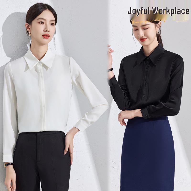 

Women s High-End Professional White Shirt - Spring/Autumn 2024 Formal Workwear L