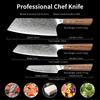 Cuțit VG10 Set de Cuțite din Oțel Damasc Cuțit de Legume și Fructe Tăietură Ascuțită Ideal pentru Uz Casnic și Cadouri Set de 3 Piese NANFANG BROTHERS (Santoku,