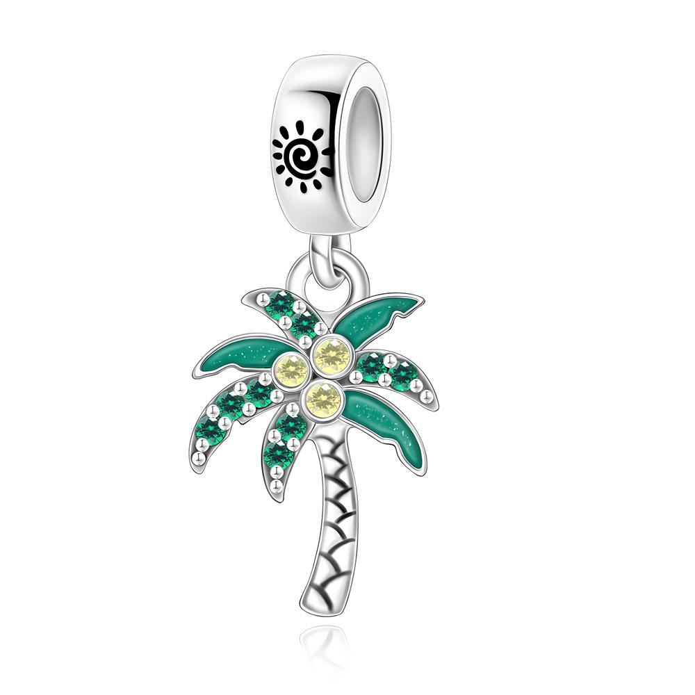 925 Silver Gold Shell Beads Jellyfish Seahorse Dangle Charm Snake Bracelet Necklace Beach Party Gift