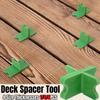 1-8 Stück Terrassendielen-Abstandshalter-Werkzeugsatz, 4 Größen, Lücke, Grüne Terrassendielen-Abstandshalter, Wiederverwendbar, Holz-Verbundstoff-Terrassendielen-Montage, Ausrichtung, Nivellierung, Dichtung