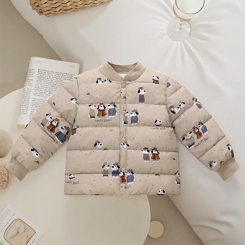 Cartoon Thickened Kids Padded Liner Jacket For Boys And Girls Casual Wear
