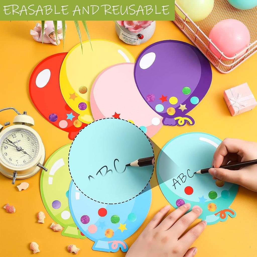 Zonon 45 Pieces Colorful Balloons Cut-Outs Accent Paper Cutout Bulletin Board Classroom Decoration Balloon Name Tag Label for Teacher Back To School