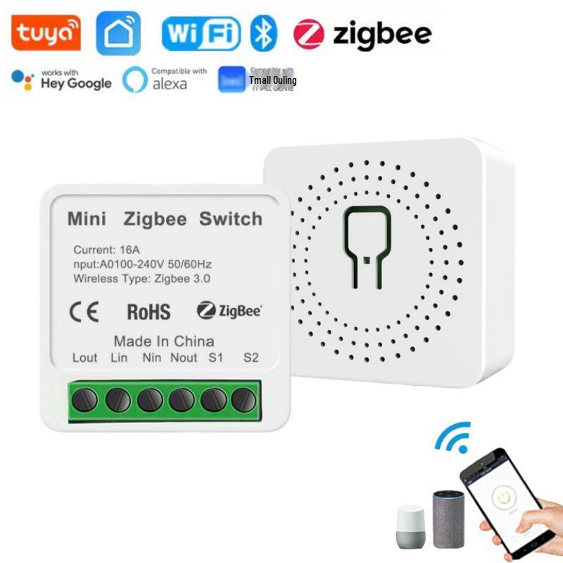 Zigbee Smart Flush-Mount Switch Module, SPDT, APP Control, Alexa Compatible, 16A
