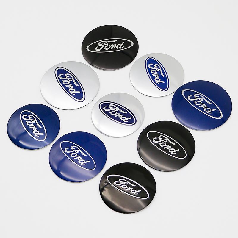 AJI1 4Pcs 56/60/65mm ABS Wheel Center Hub Cap Badge For Ford Fiesta Mondeo Fusion Explorer Escape Shelby Edge Auto Tuning Accessories
