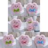 Charming Small Pig Plush Doll Keychain Accessory With Colorful Bow Tie Design