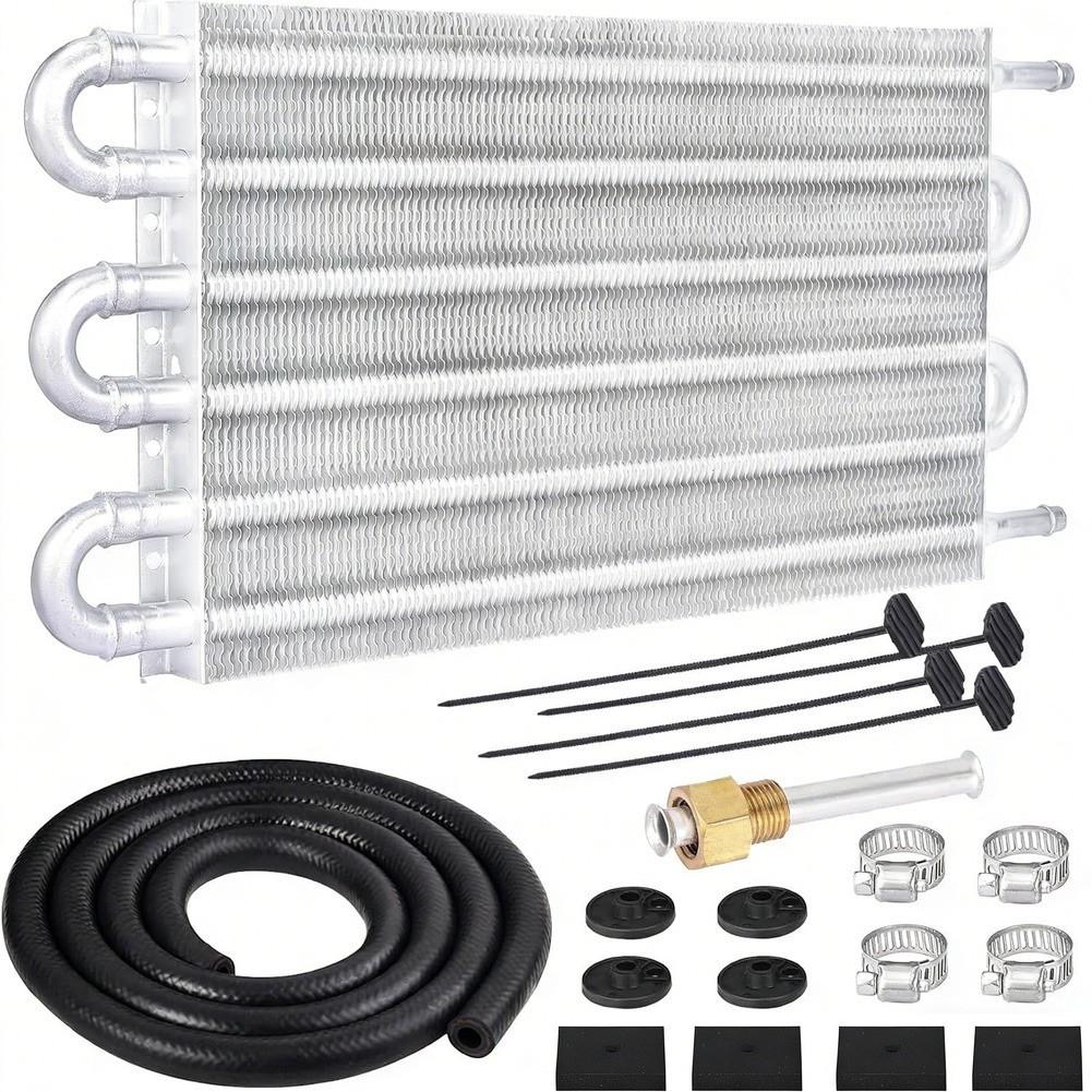 6-channel Finned Tube Transmission Cooler ATF Cooler 5/16 Oil Cooler белый