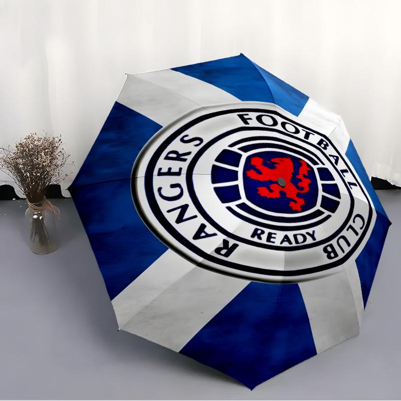 1pc Glasgow Rangers Umbrella, Sun Protection, And UV Shielding. It Has Eight Sturdy Ribs for Outdoor Use And Perfect As a Holiday Gift