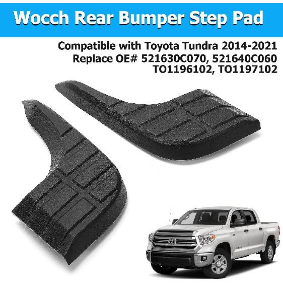Rear Bumper Step Pad for Toyota Tundra 2014-2021 Replace OE# 52163-0C070 52164-0C060 TO1196102 TO1197102 (2 Pcs for Passenger & Driver Side)