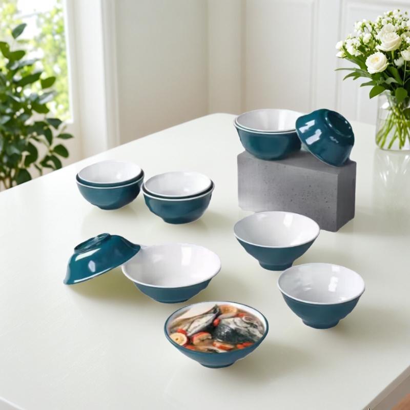 Taishun Melamine Two-Tone Serving Bowl