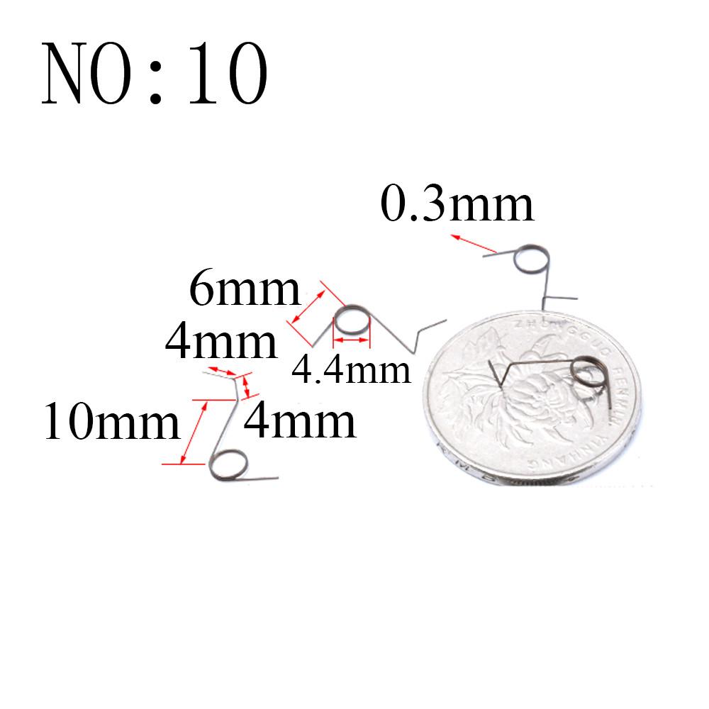 20 Stück Drahtdurchmesser 0,3 mm Mikro Mini 304 Edelstahl Torsionsfeder Für Schmuck