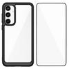 For Samsung Galaxy A35 5G Phone Case WANLONFENG XC Series TPU Acrylic Cover with Tempered Glass (Big Lens Hole)