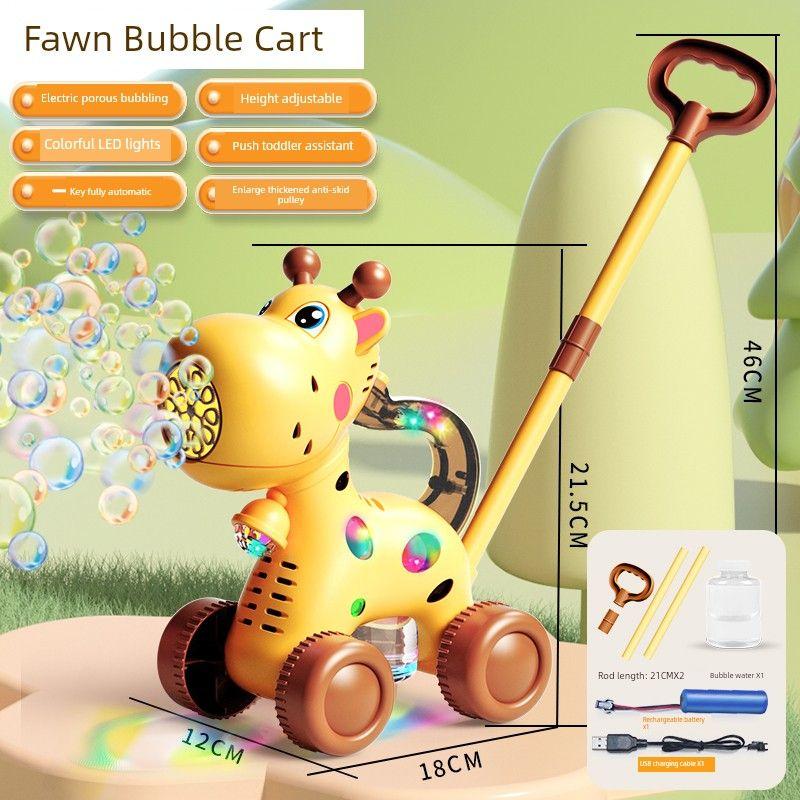 

Детский олень Детский ходунок Малыш Пузырьковая машина Fawn bubble car [yellow] without bubble liquid